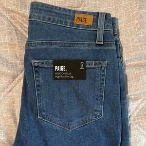 PAIGE Women's Classic Blue High Rise Jeans